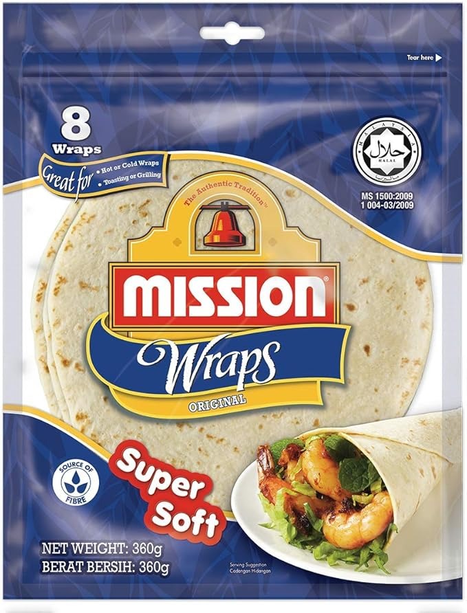 Mission - 原味捲餅(8片裝) 食用期 26年5 月 (新舊包裝隨機發貨) (1 bag)