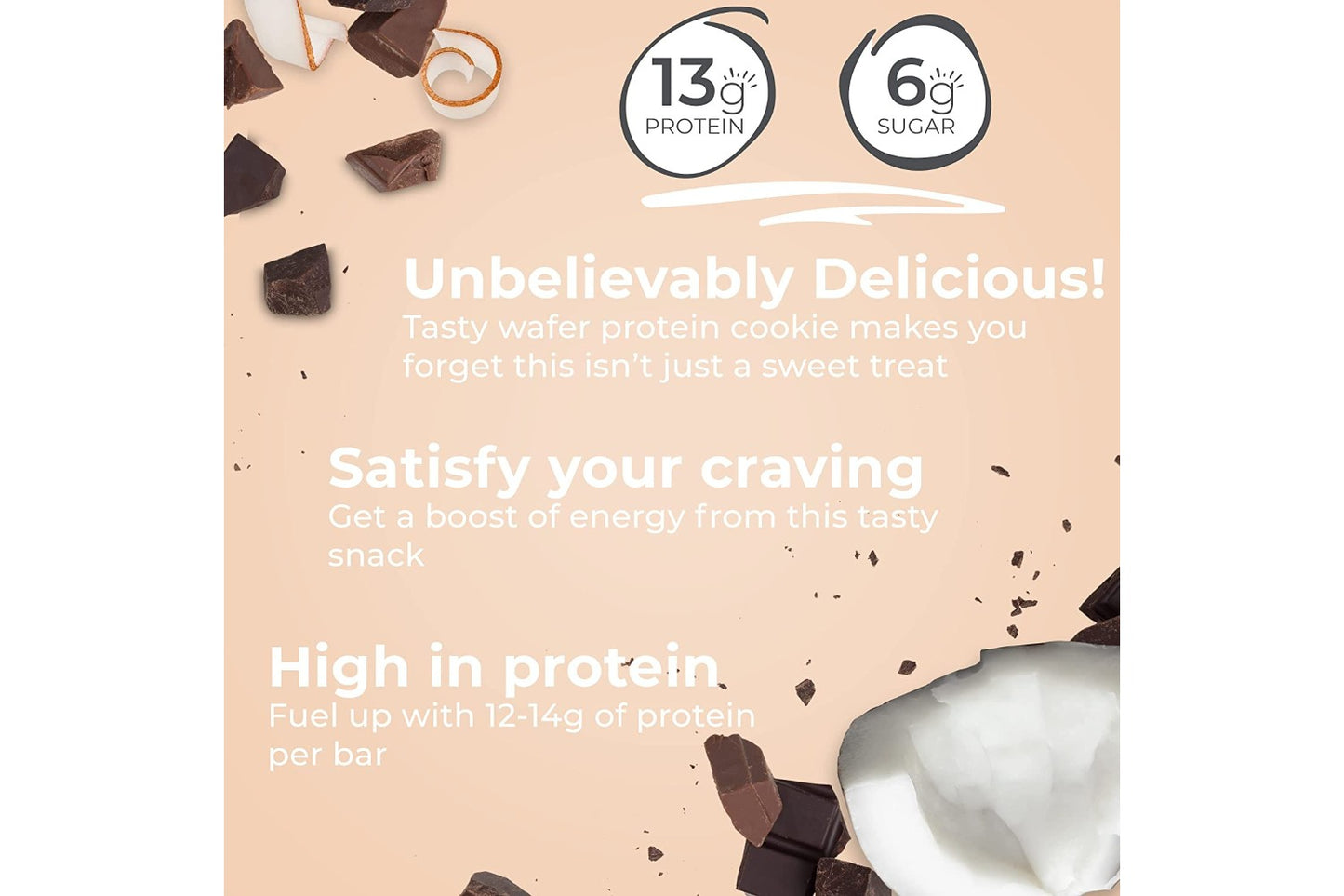 Power Crunch 高蛋白酥脆威化餅 椰子朱古力味 chocolate coconut 40g