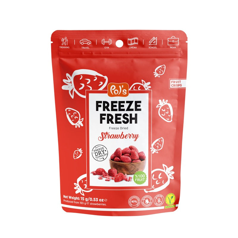 Pol’s Freeze Fresh Freeze Dried Strawberry 無添加糖 凍乾脆脆 士多啤梨 果乾 15g