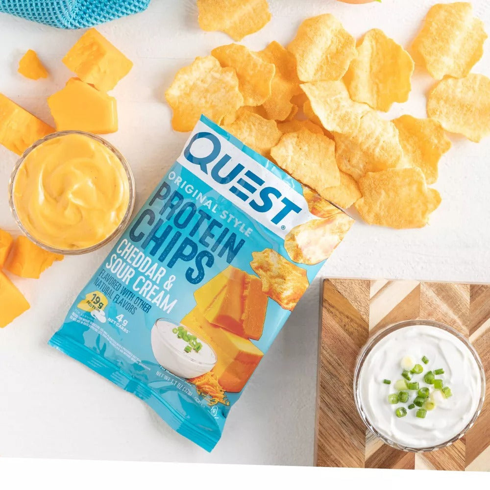 Quest Nutrition, Protein Chip高蛋白質脆片-車打芝士&酸忌廉味 (1 包