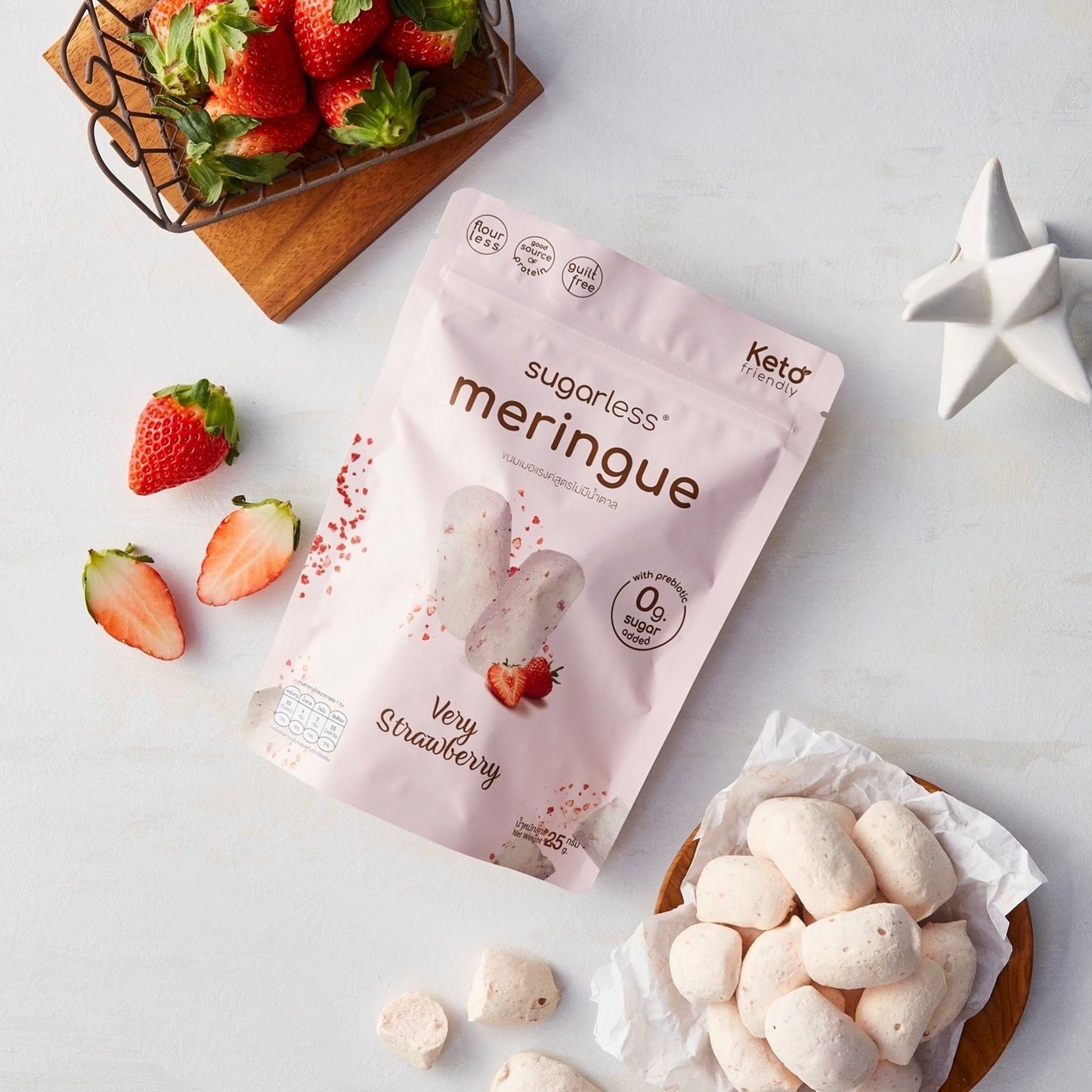 Sugarless 無添加糖蛋白脆餅 -士多啤梨 25g