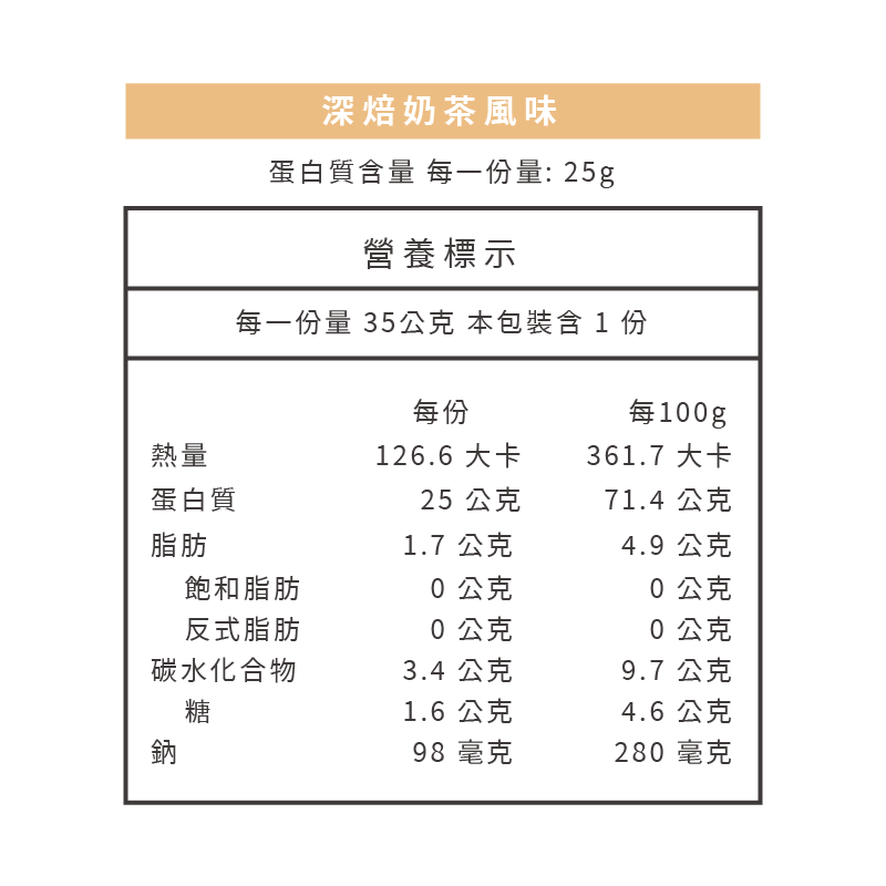 STEPV 濃縮乳清蛋白飲 -深焙奶茶 35g