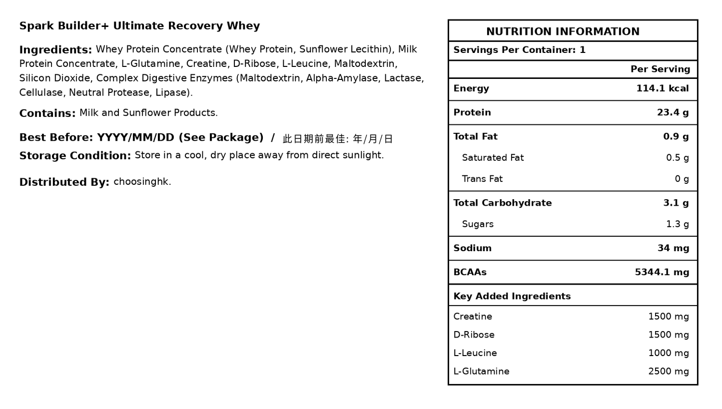 Spar Protein Builder+ 極致長效型乳清(10入盒裝)