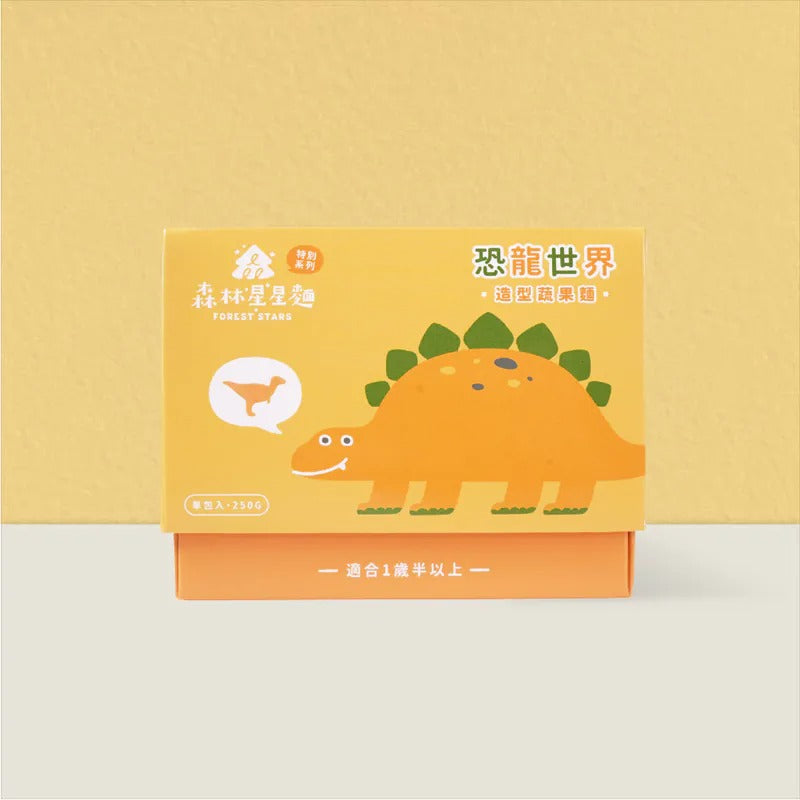 森林麵食｜恐龍世界四色蔬果造型麵 250g｜1.5Y+ | Forest Noodles Dinosaur World 4-Colour Vegetable Pasta 250g