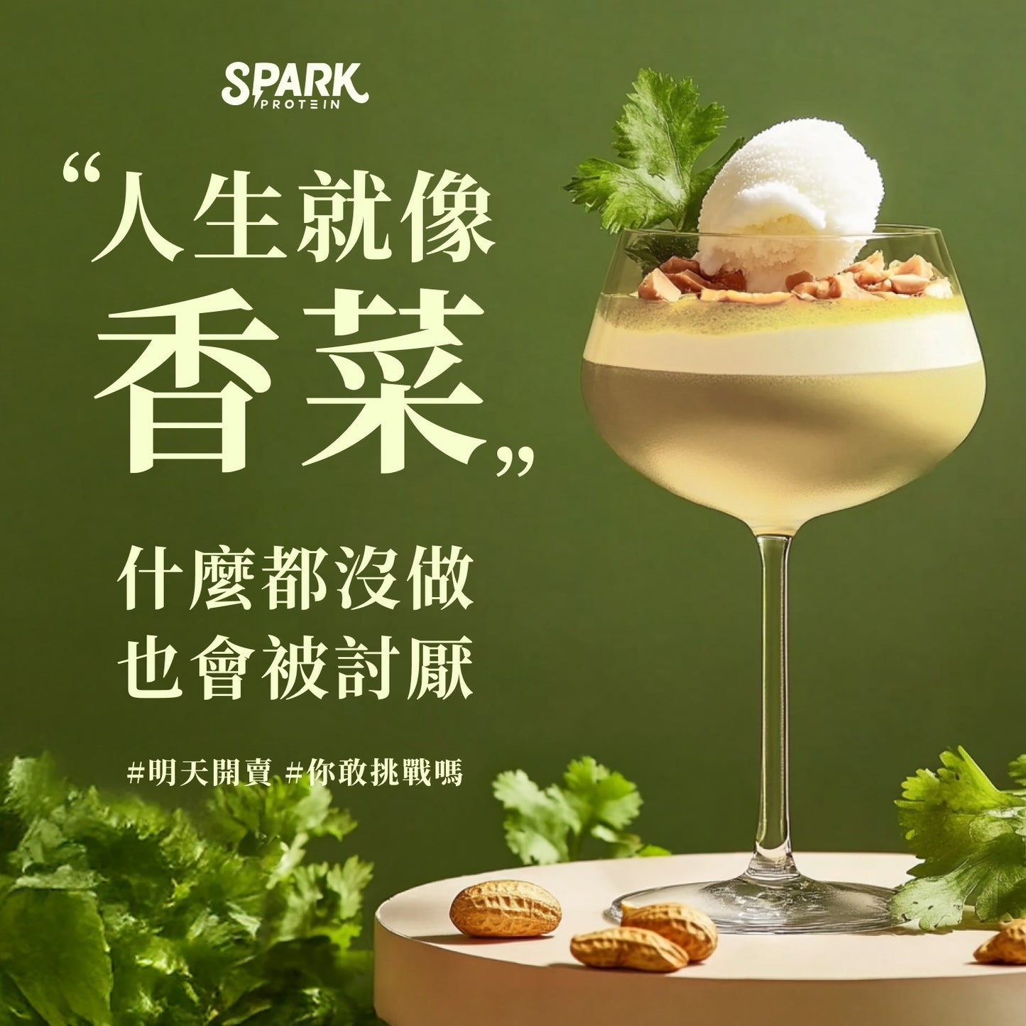[Spark] 高纖優蛋白飲 香菜花生捲冰淇淋- 五分甜