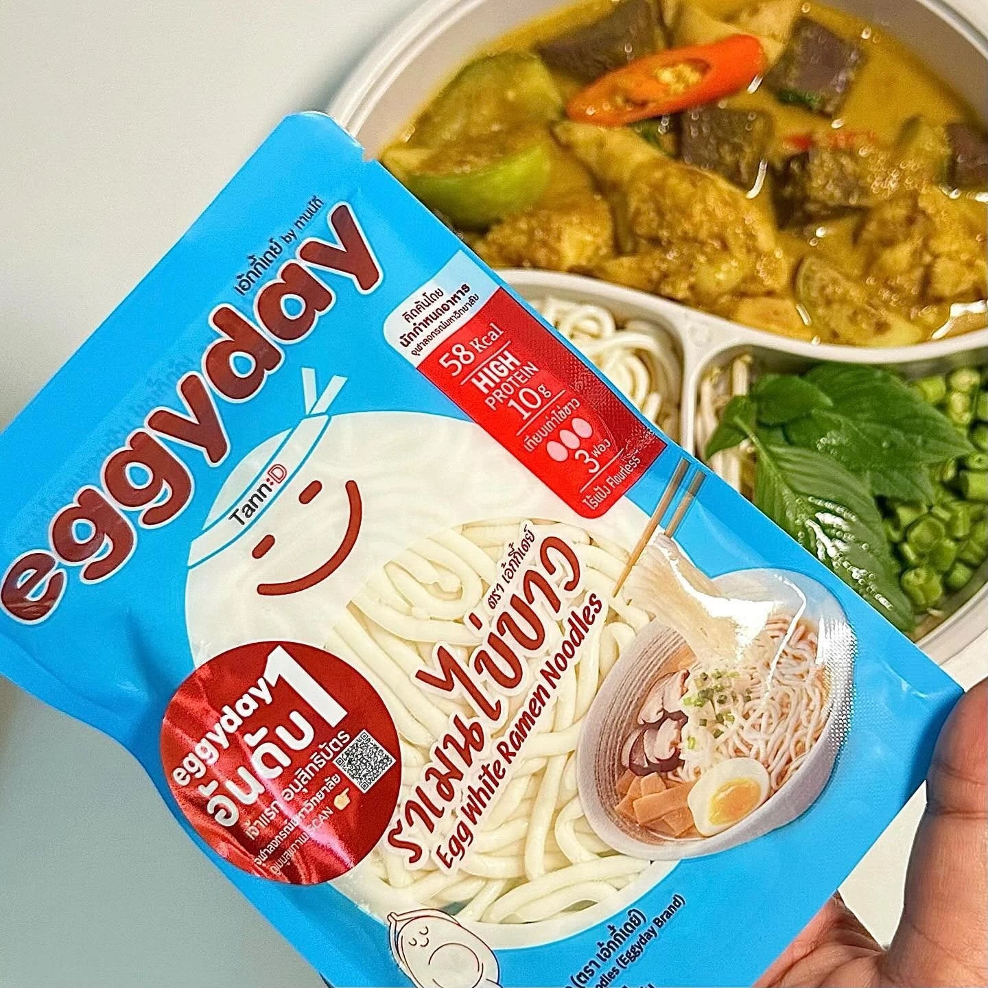 Eggyday- 蛋白粗麵 淨麵重100克- Zero Carbs egg white Ramen noodles