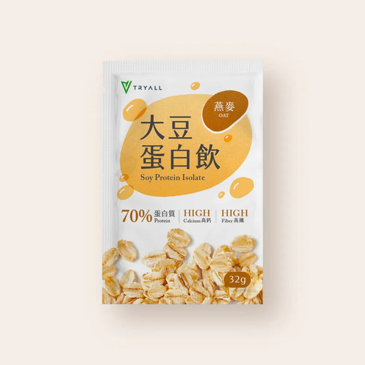 Tryall | Soy Protein Isolate - Oat 植物性大豆蛋白粉-燕麥 32g  I 台灣蛋白粉