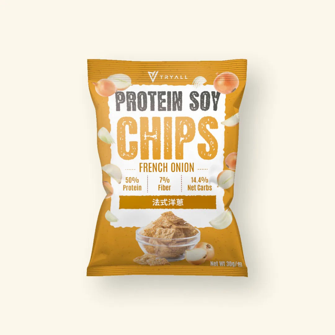 Tryall | Protein Soy Chips-Crispy French onion  大豆蛋白酥脆脆-法式洋蔥 30g
