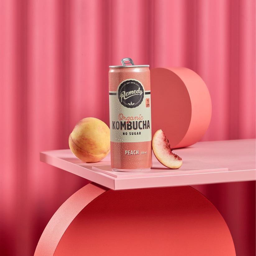 澳洲紅茶菌 (康普茶) 飲品 Organic KOMBUCHA-Peach 250ml x 4 (BBD MAY 2025) 250mlx4