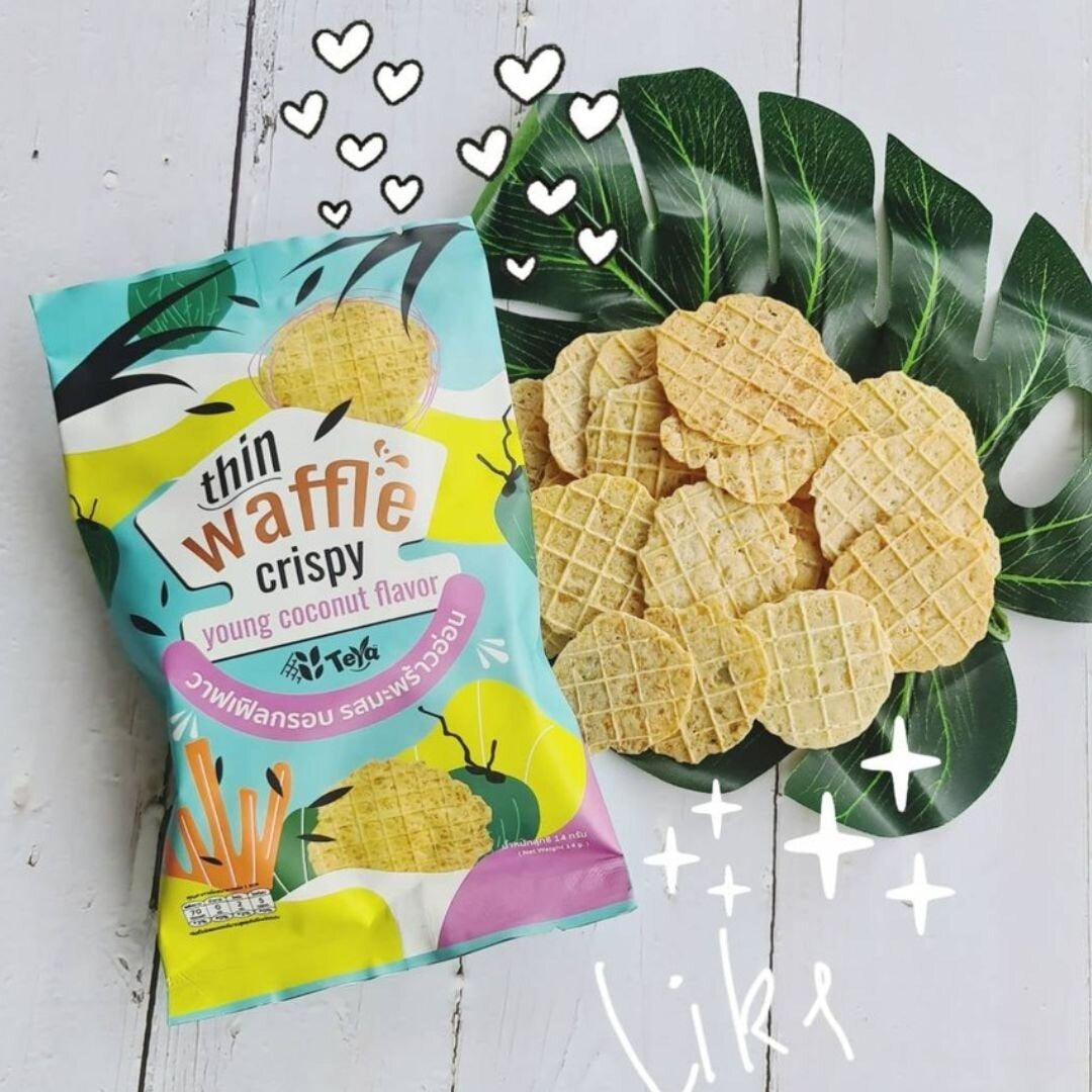 Teya Waffle Crispy Young Coconut Flavor 14g