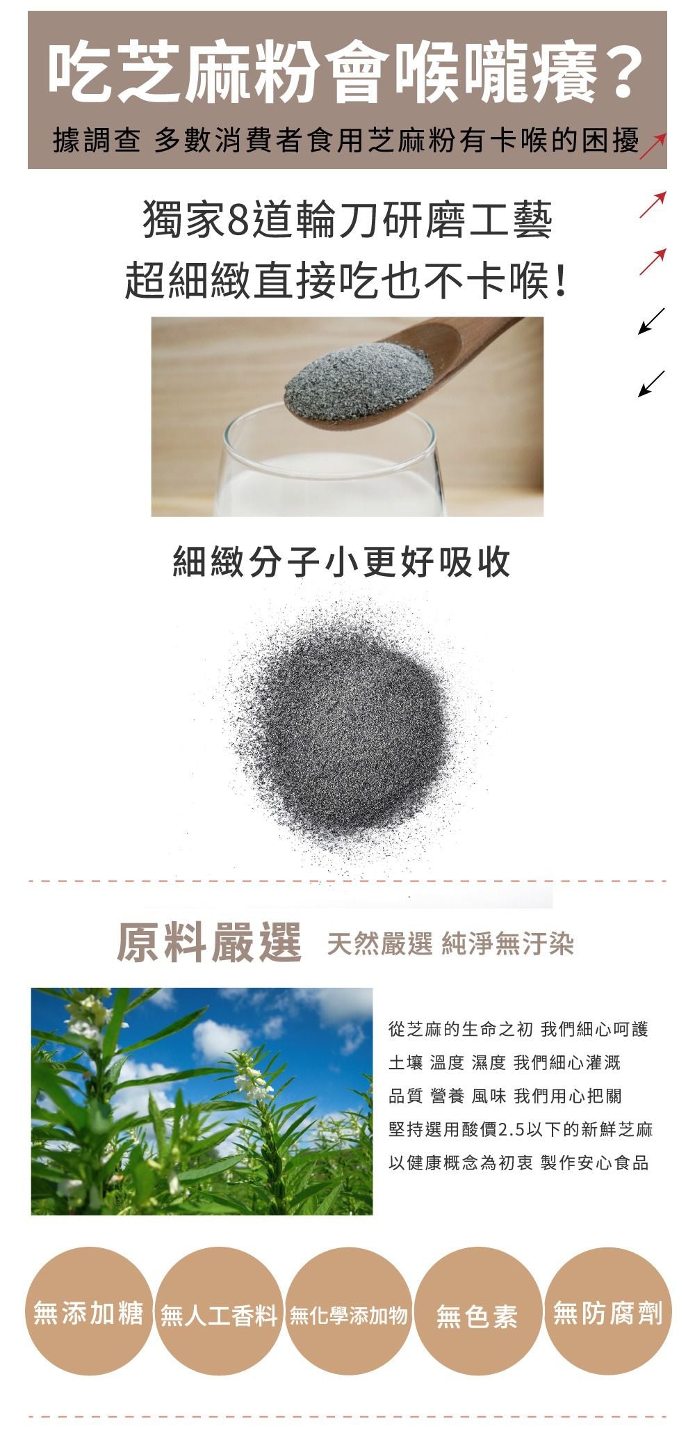 芝初-高鈣黑芝麻粉 ( 無添加糖) 380g