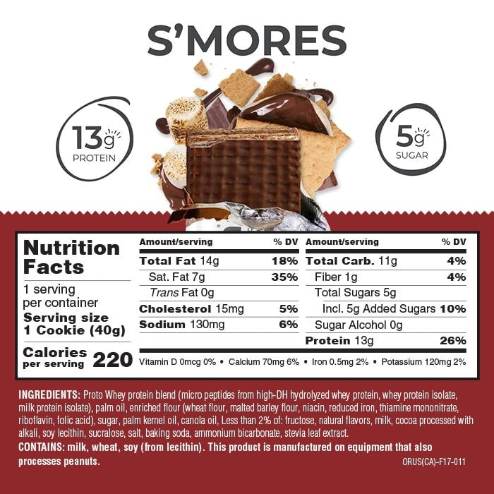 Power Crunch 高蛋白酥脆威化餅 能量棒-,棉花糖朱古力夾心味 smores S'MORES 40g