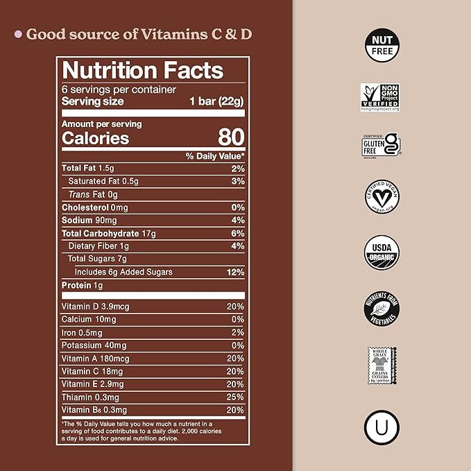 Madegood Crispy Squares Chocolate 有機脆脆穀麥米通 4.68oz / 132g