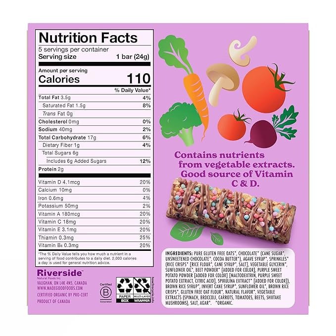 MadeGood Chocolate Drizzled Granola Bars, Birthday Cake 有機 朱古力醬穀麥棒 – 生日蛋糕味 4.25oz / 120g