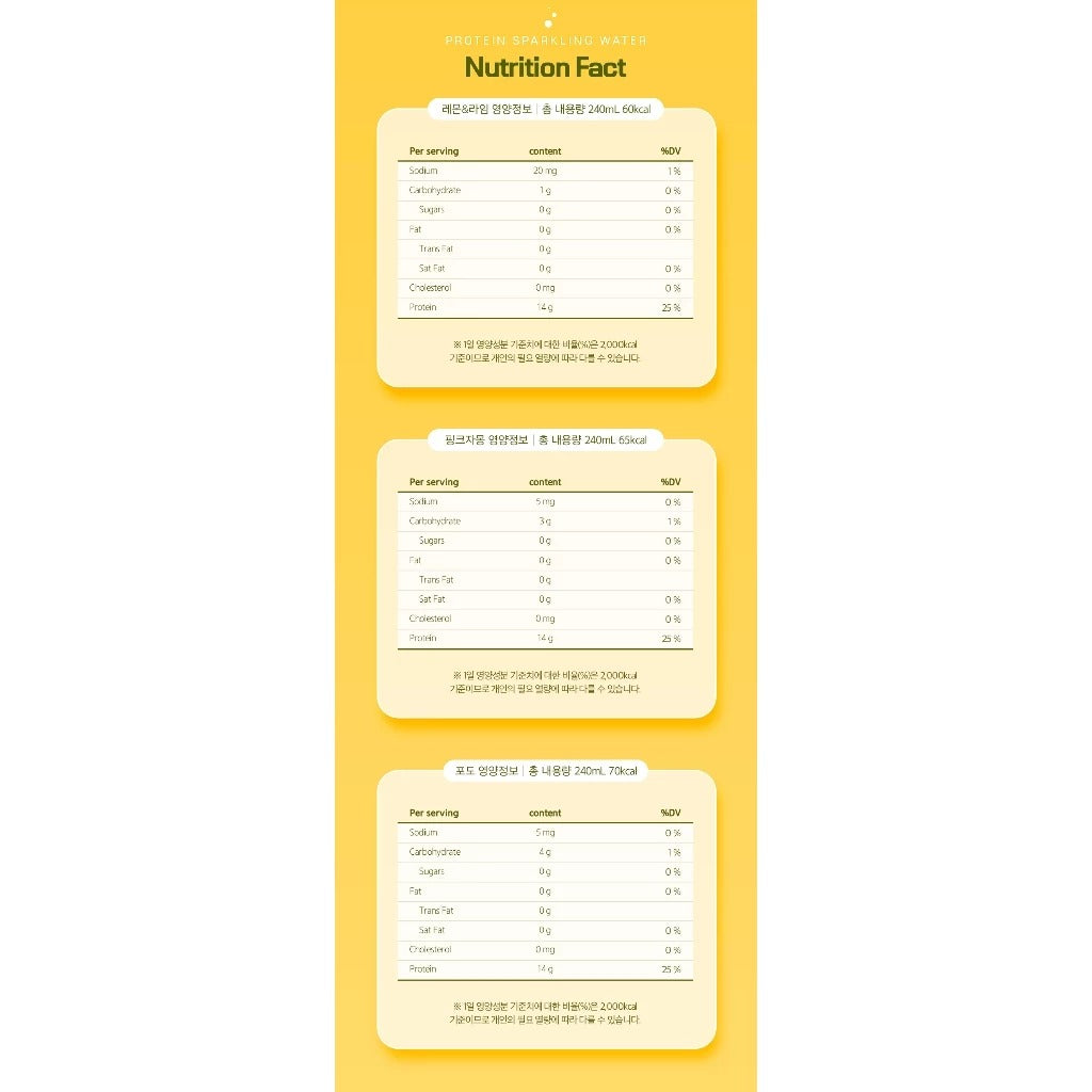韓國 CALOBYE 蛋白質 有氣水 無糖蛋白質補充劑  提子味 BBD 4 SEP 2025