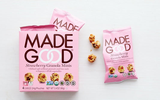 MadeGood Organic Strawberry Granola Minis 有機 迷你穀麥波波 – 士多啤梨味 4.25oz / 120g