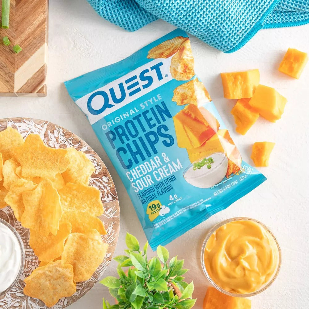 Quest Nutrition, Protein Chip高蛋白質脆片-車打芝士&amp;酸忌廉味 (1 包