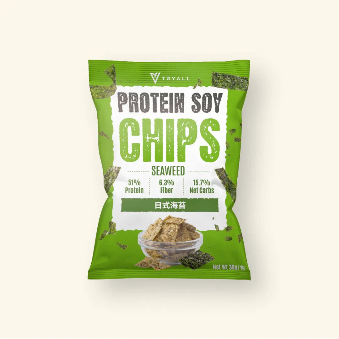 Tryall | Protein Soy Chips-Crispy Seaweed  大豆蛋白酥脆脆-日式海苔 30g
