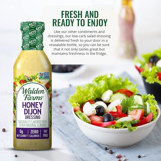 Walden Farms Honey Dijon ZERO CALORIE DRESSING 蜂蜜第戎芥末醬料355ml