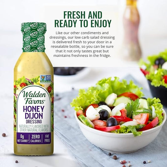 Walden Farms Honey Dijon ZERO CALORIE DRESSING 蜂蜜第戎芥末醬料355ml