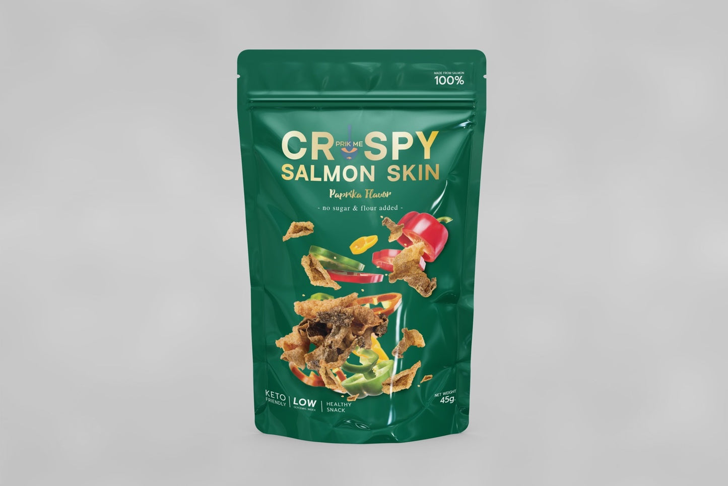 非油炸無糖三文魚皮