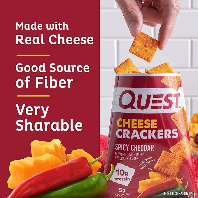 Quest - SPICY CHEDDAR CHEESE CRACKERS 芝士脆餅  30g