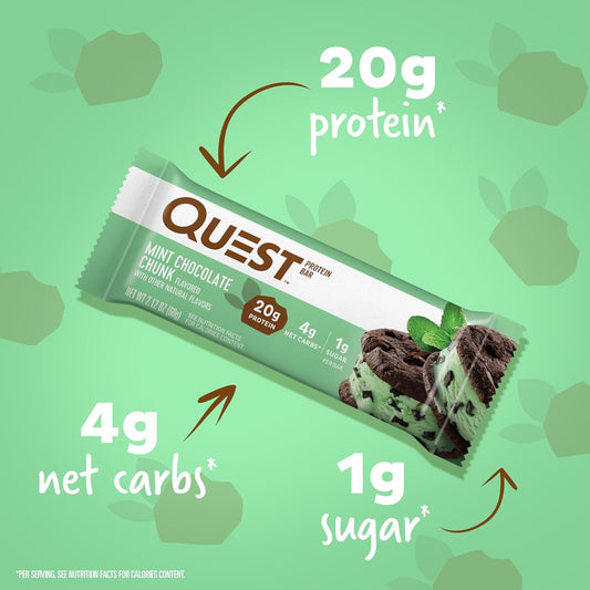 Quest Nutrition Bar Mint Chocolate Chunk  薄荷朱古力味蛋白棒