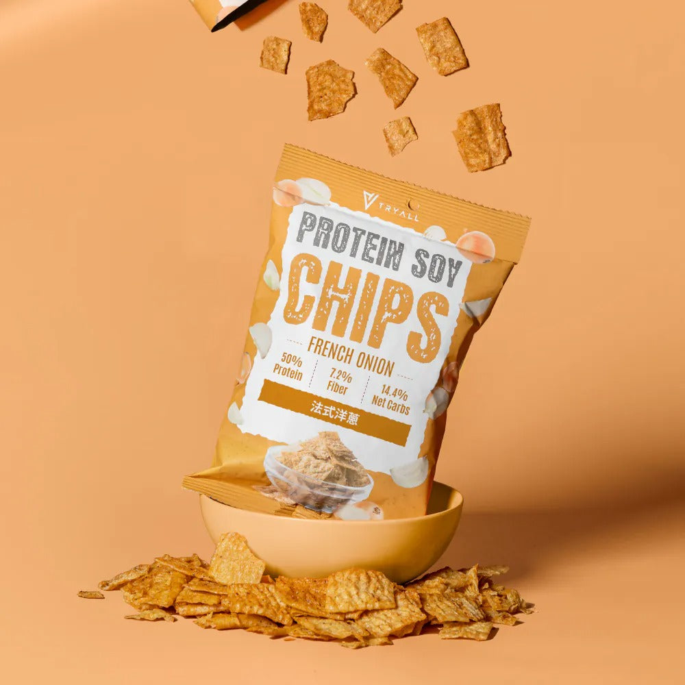 Tryall | Protein Soy Chips-Crispy French onion  大豆蛋白酥脆脆-法式洋蔥 30g
