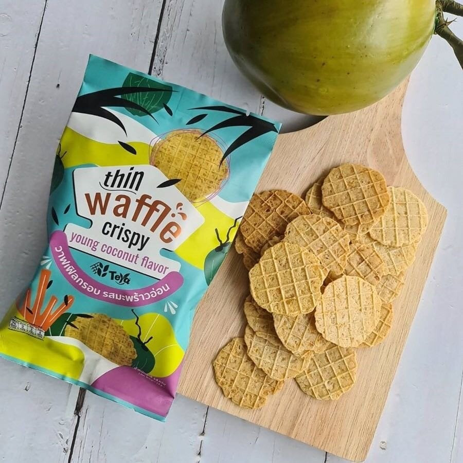 Teya Waffle Crispy Young Coconut Flavor 14g