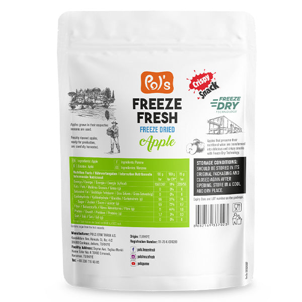 Pol’s Freeze Fresh Freeze Dried apple 無添加糖 凍乾脆脆 蘋果 果乾 15g