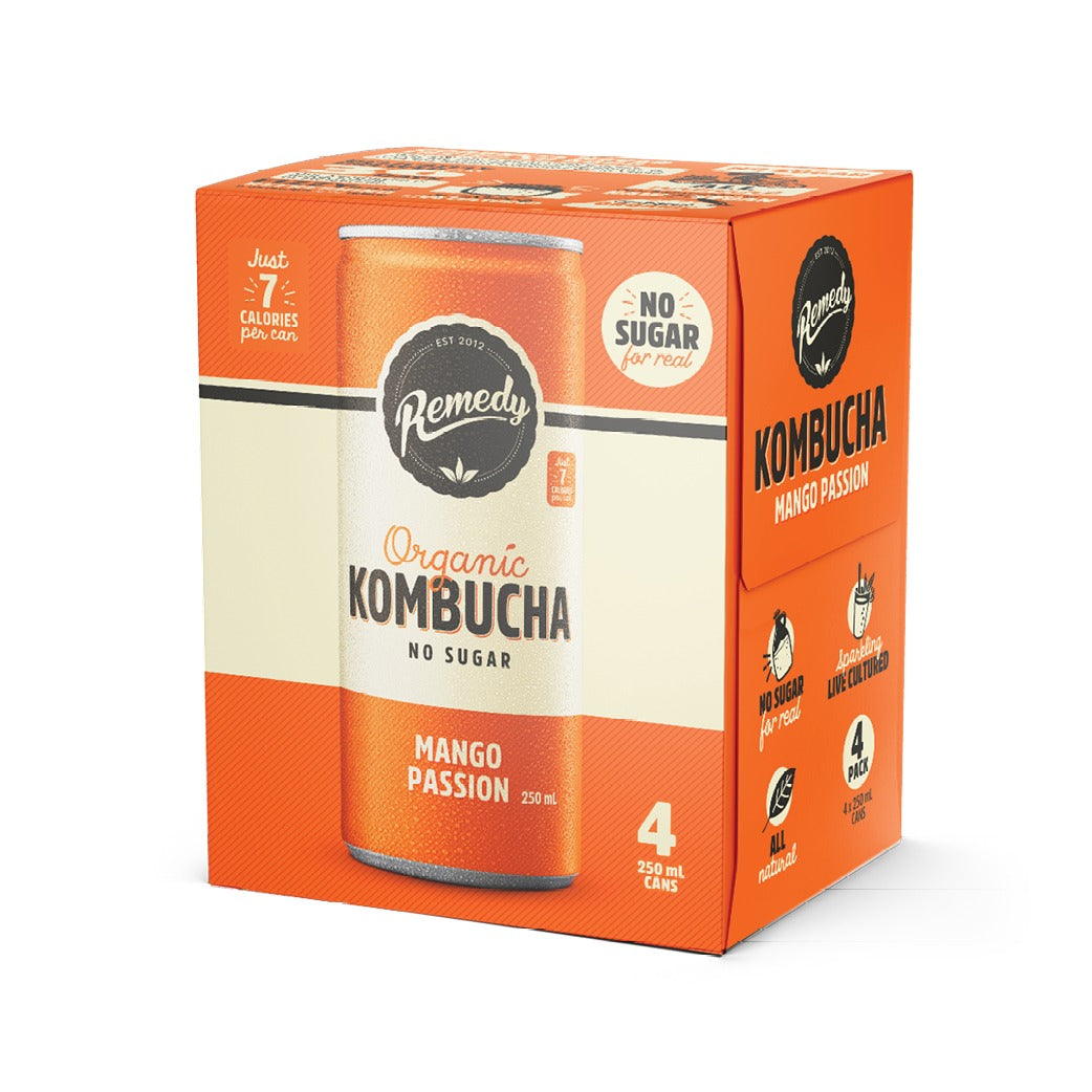 澳洲紅茶菌 (康普茶) 飲品 Organic KOMBUCHA-Mango Passion Flavor 250ml x 4
