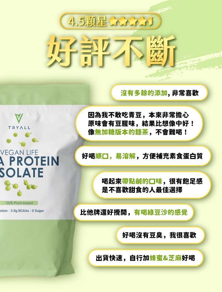 Tryall | 分離豌豆蛋白 1kg   Pea Protein Isolate(1kg)