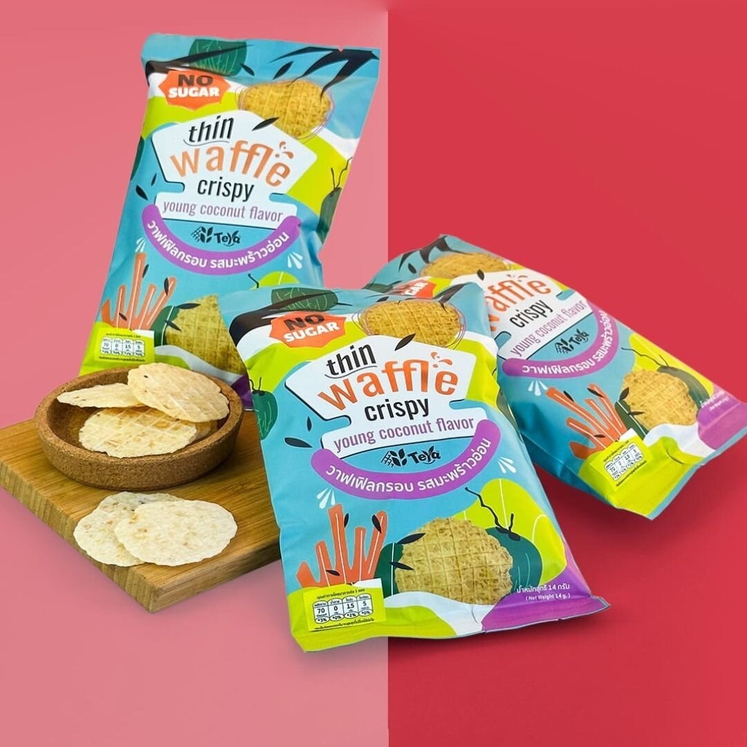 Teya Waffle Crispy Young Coconut Flavor 14g