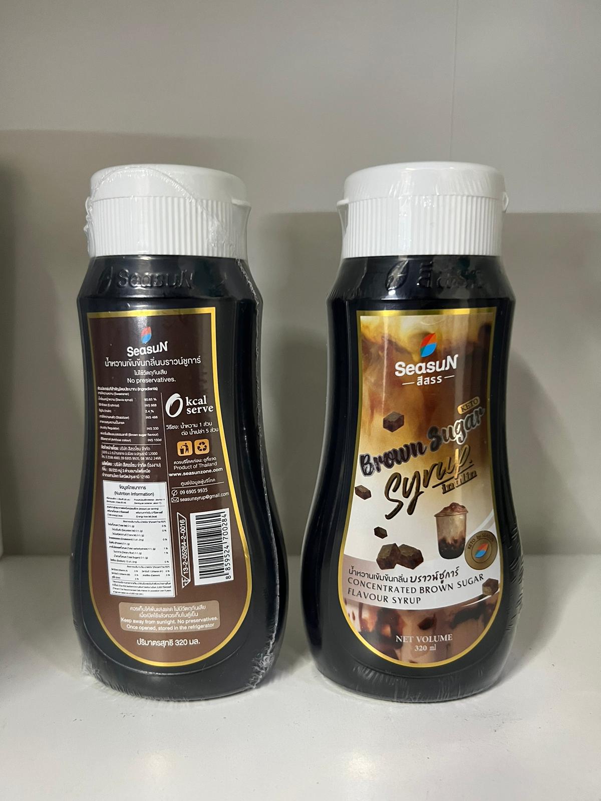 Seasun 無糖零卡路里黑糖糖漿  Season zero sugar Brown sugar Flavour Syrup  320ml