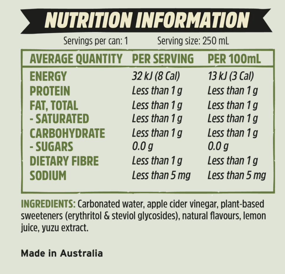 澳洲 REMEDY SODALY Yuzu Lemon  100%全天然無糖 柚子檸檬250mlx4