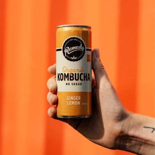 澳洲紅茶菌 (康普茶) 飲品 Organic KOMBUCHA-Ginger Lemon  250ml x 4 (BBD MAY 2025) 250mlx4