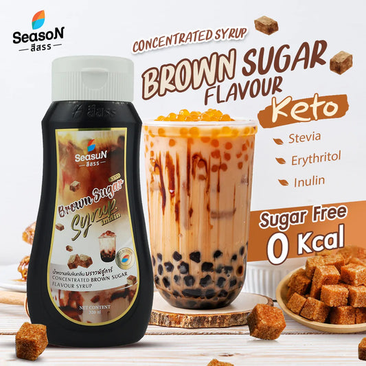 Seasun 無糖零卡路里黑糖糖漿  Season zero sugar Brown sugar Flavour Syrup  320ml