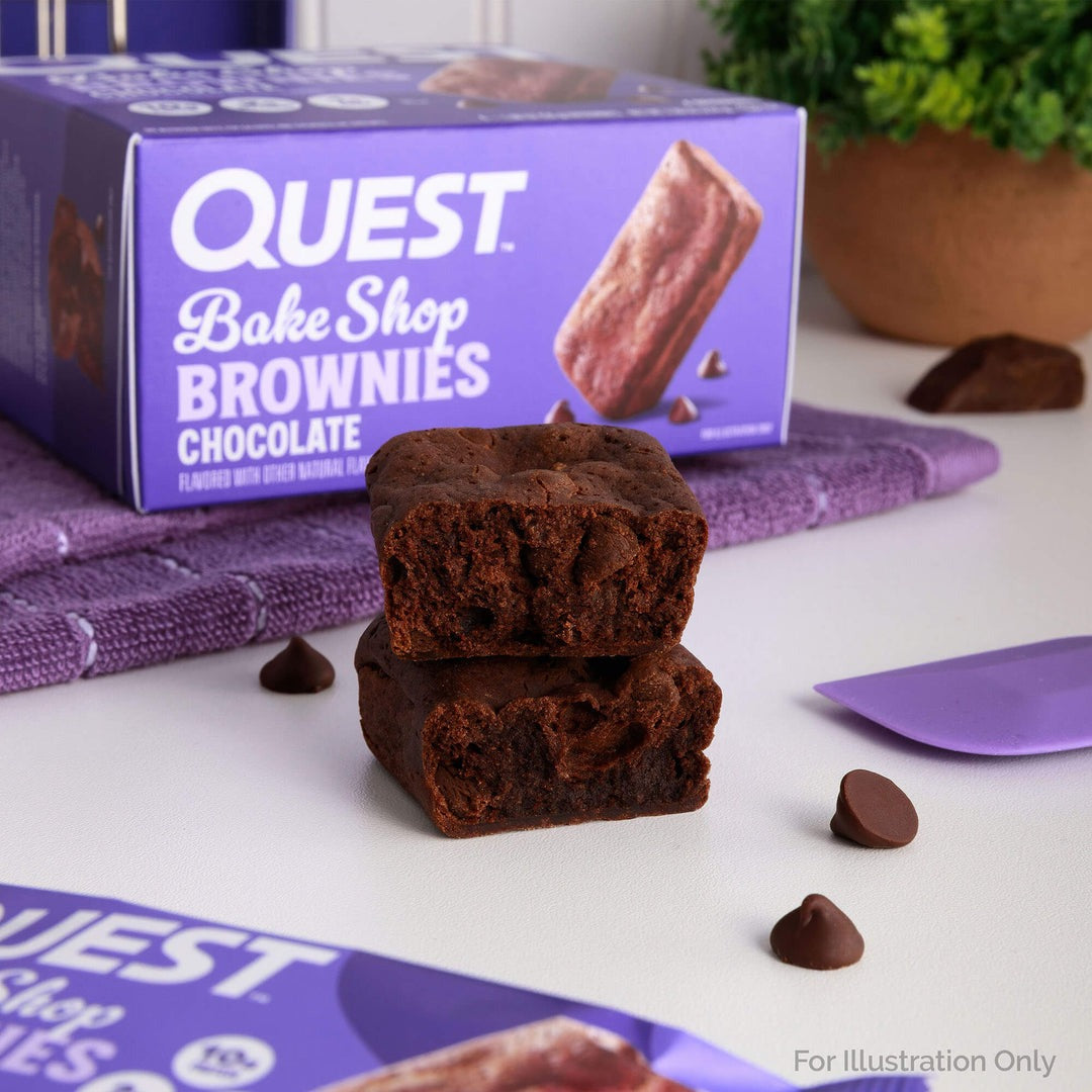 Quest Nutrition, Bake Shop Brownies, Chocolate, 4件 Brownies 蛋白質布朗尼-朱古力味 (無盒包裝）