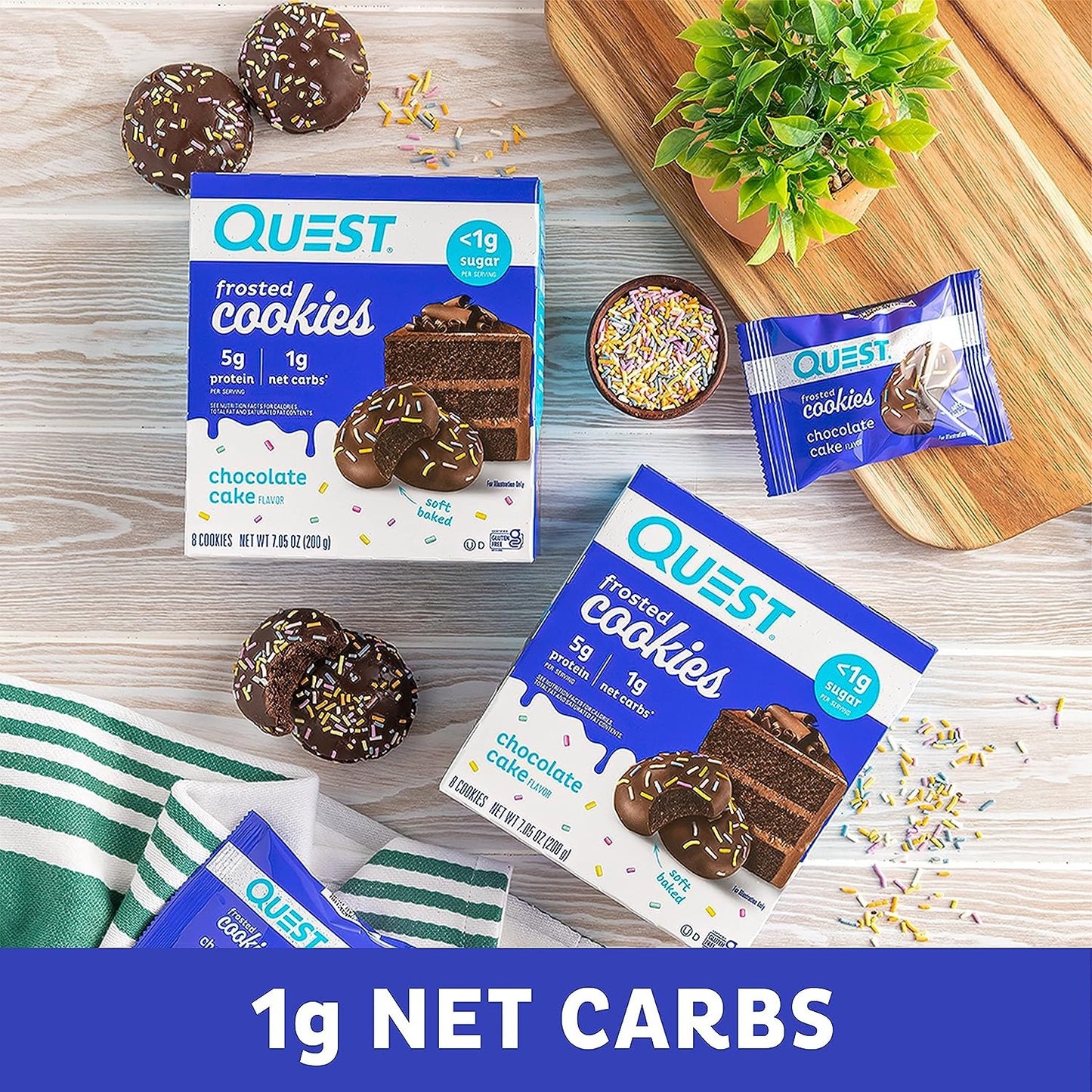 Quest Chocolate Cake Frosted Cookies 高蛋白棒 糖霜曲奇 朱古力蛋糕味