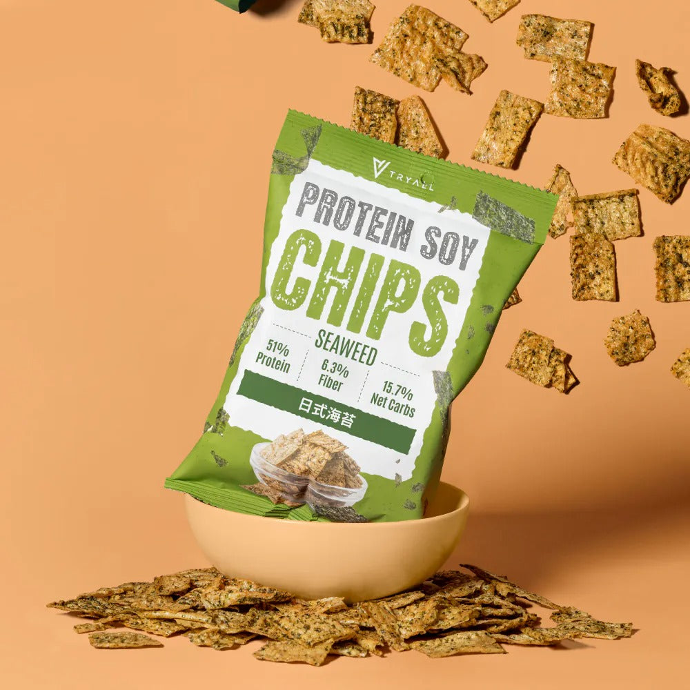 Tryall | Protein Soy Chips-Crispy Seaweed  大豆蛋白酥脆脆-日式海苔 30g