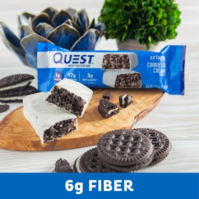 Quest Nutrition Hero Bar 蛋白棒，曲奇奶油  COOKIES &amp; CREAM HERO PROTEIN BARS  52g