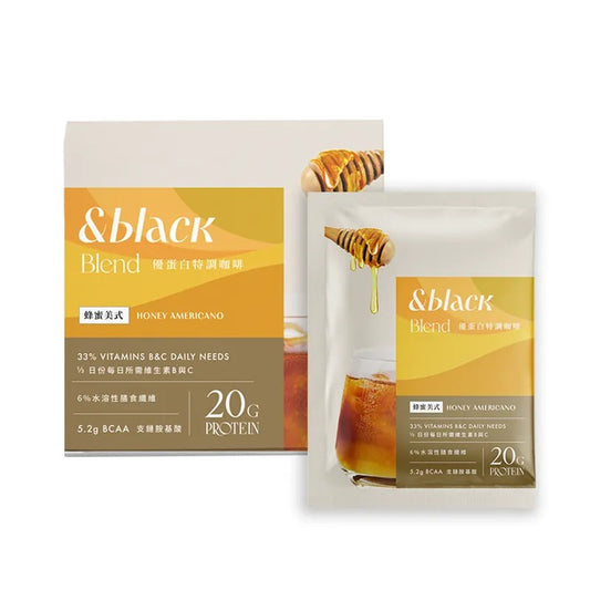 [Spark] &amp;black Blend 優質蛋白咖啡 蜂蜜美式（1盒）-一分甜