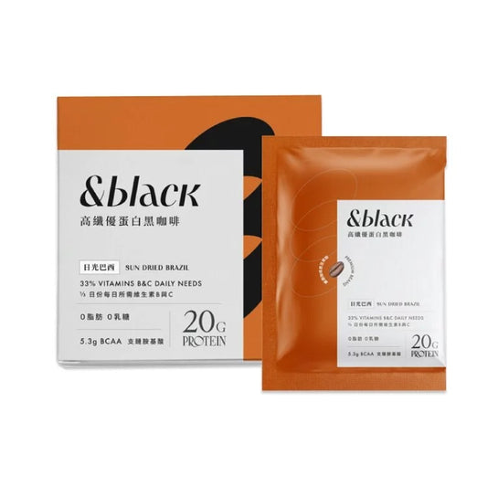 [Spark] & black Blend 優質蛋白咖啡 日光巴西（10入無盒裝）-無甜味