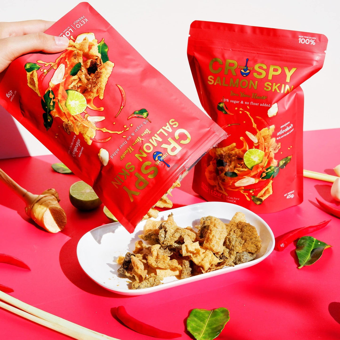 非油炸無糖三文魚皮