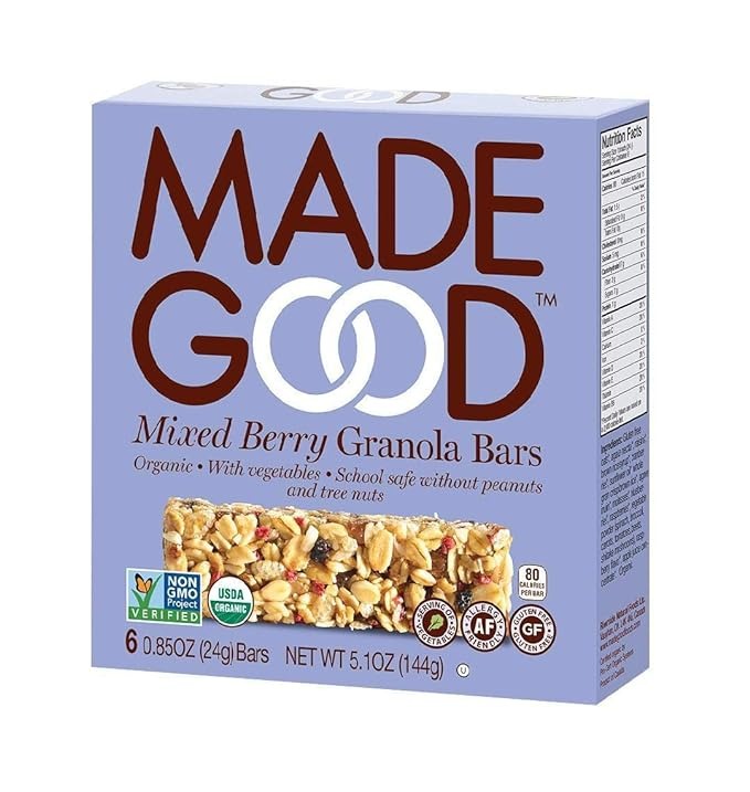 Madegood Organic Mixed Berry Granola Bars 有機 雜莓穀麥棒 5.1oz / 144g