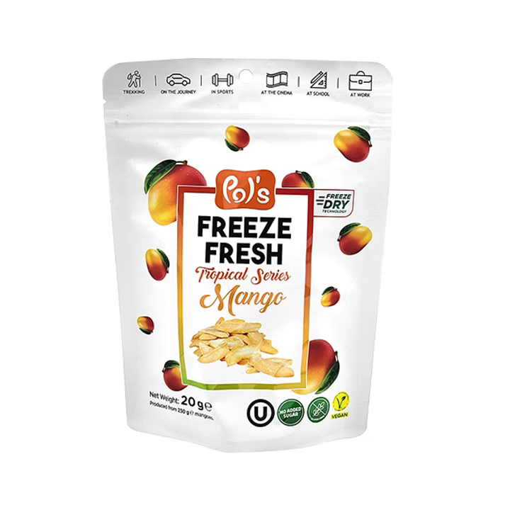 Pol’s Natural No Additives Vegan Gluten Free No Added Sugar No Salt Freeze Dried Mango Chips 無添加糖 凍乾脆脆 芒果脆片 20g