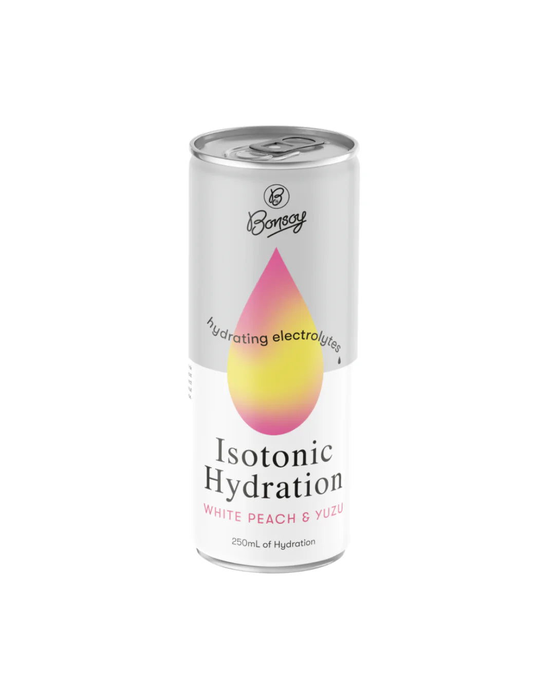 Bonsoy 天然椰子水等滲透補水氣泡飲 (白桃柚子味) 250ml x 4罐裝 |  Isotonic Hydration WHITE PEACH AND YUZU