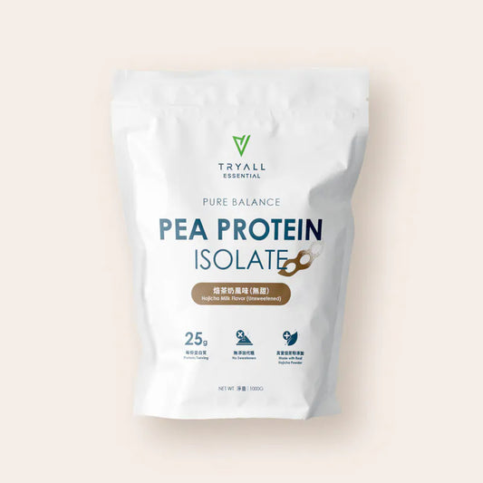 Tryall | Pure Balance 極粹豌豆植物蛋白-焙茶奶 1公斤  Pure Balance Pea Protein Isolate - Hojicha Milk Flavor