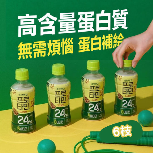 woongjin -Solve & Go Protamine Savory Flavor 250ml X6 韓國 原味蛋白奶昔250mL
