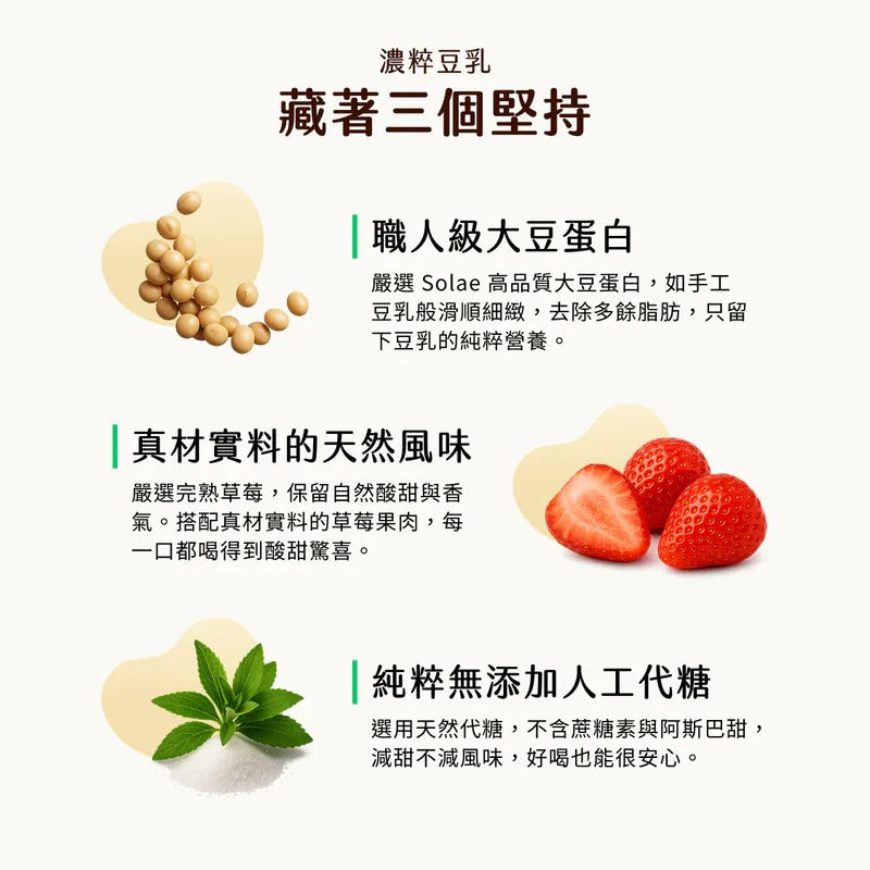 Spark Protein 濃粹豆乳蛋白飲 - 完熟草莓（三分甜）Plantiigood Soy Protein Isolate Strawberry
